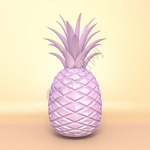 粉红菠萝 3D 化成插图图片