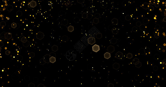 抽象的金色闪光在黑色背景与散景 豪华黄金概念多边形 3d 渲染图技术魅力插图魔法火花灰尘奢华派对网格踪迹图片