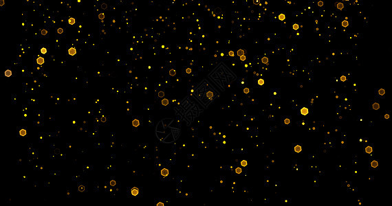 抽象的金色闪光在黑色背景与散景 豪华黄金概念多边形 3d 渲染图技术踪迹火花插图辉光墙纸派对奢华网络魔法图片