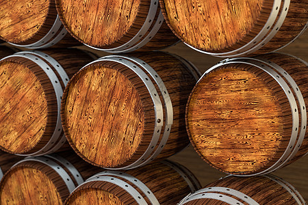 具有暖色背景3d 渲染的木制酒厂桶传统古董农村乡村贮存地窖国家手工仓库酒精图片