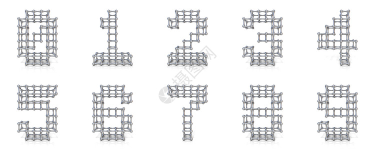 金属格子数字集合 3图片