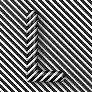 黑色和白条纹L3D字母图片