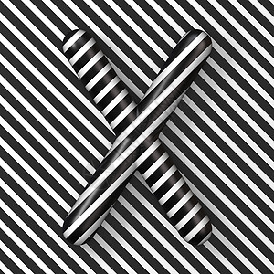 黑白条纹字母X 3图片