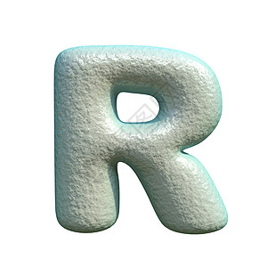 灰蓝色粘土字体 R 3D 信图片