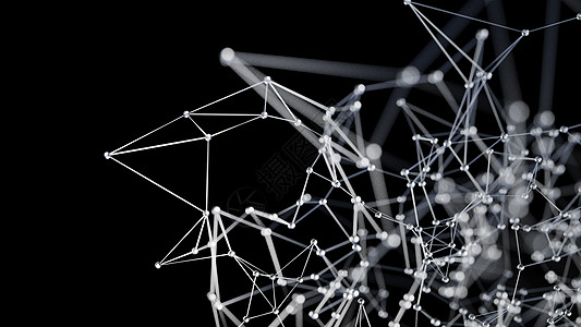 抽象技术背景未来网络粒子辉光界面网格活力节点原子细胞三角形商业图片