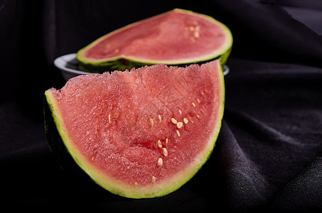 清新夏季西瓜果汁红色健康食物黑色饮食水果图片