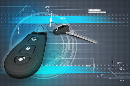 您汽车的安保遥控控制器钥匙圈正方形钥匙扣运输钥匙链控制起动机金属纽扣安全图片