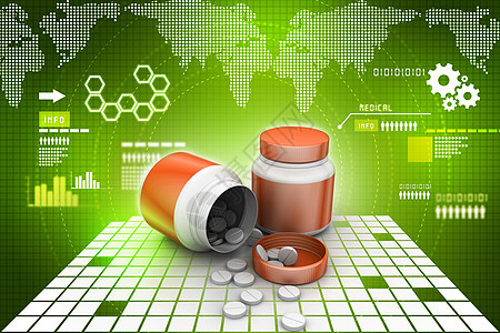 药瓶和药丸疼痛科学药品剂量治疗药店制药治愈医疗药物图片