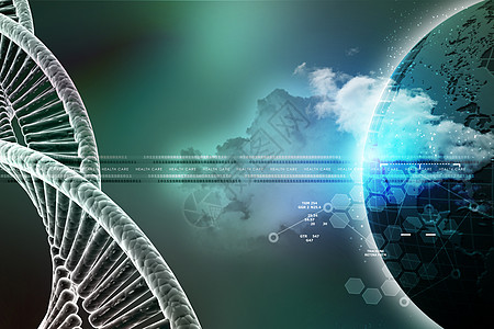 扭曲的铬 DNA 柴模型作品合金螺旋遗传学生物学细胞生物测试代码插图图片