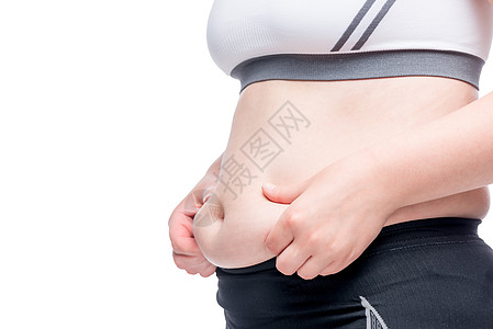 运动服 腹部闭合中女性单独脂肪身数图片