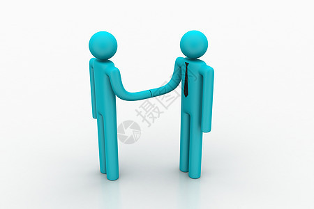 3d 人握手合同插图合伙工作公司商业团队协议男人商务图片