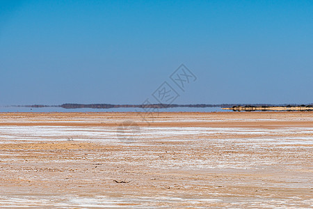 西澳大利亚州Maclead湖干湖海平线海市海景图片