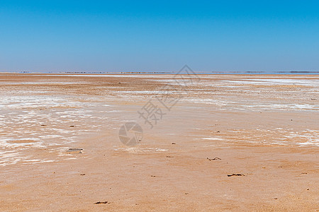 西澳大利亚州Maclea湖边干旱盐湖地平线海市海景图片