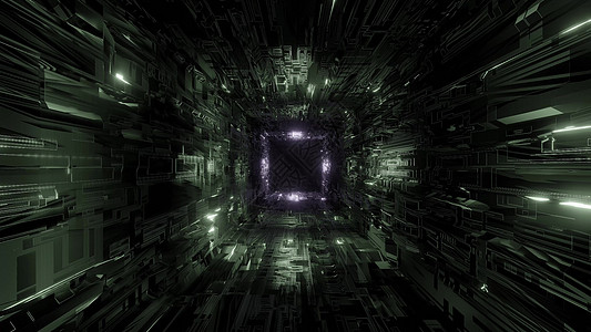 空间隧道背景壁纸3d 使图解3的插图闪电走廊对比度白金科幻运动小说技术墙纸气氛图片