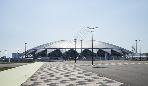 2018年在俄罗斯主办国际足联世界杯的城市萨马拉FIFA天空竞技场游戏建筑宇宙世界地标场地体育场金属图片