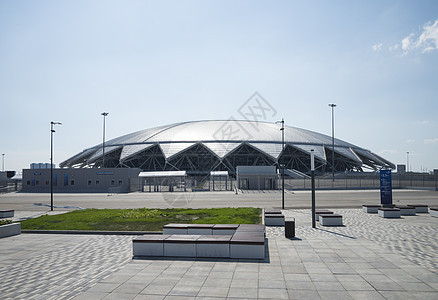 2018年在俄罗斯主办国际足联世界杯的城市萨马拉FIFA竞赛体育场地标场地天空看台吸引力运动游戏建筑学图片