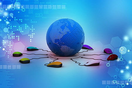 计算机鼠标在全球范围内连接合伙团体金融老鼠解决方案插图公司经济网络网站图片