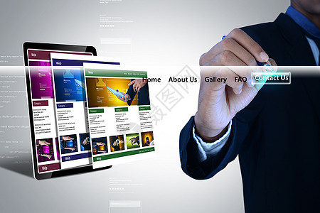 商务人士显示 web pag网址数据网站数据库浏览器速度网络电子男人男性图片