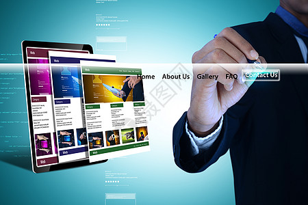 商务人士显示 web pag速度网址屏幕浏览器程序电脑地址数据库网络技术图片