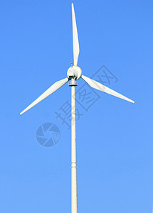 风力涡轮机 以产生本底风速和Hintergrund的蓝天发电能源翅膀生态学发电机环境生产事业活力风车风暴图片