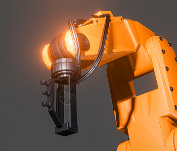 孤立的工业机器人臂金属工程动力学力学商业技术活力数控工具机械图片