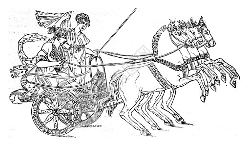 Quadriga 古代雕刻图片