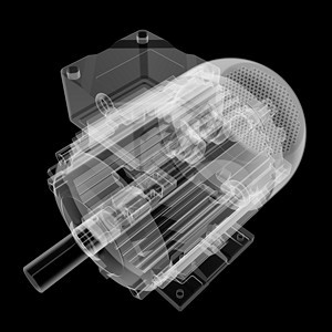 电动马达XRay styl转子机械备件齿轮驾驶金属黑色螺栓3d背景图片