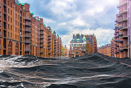 未来汉堡会议天空地标生态灾难气候变化气候环境建筑学风暴极端图片
