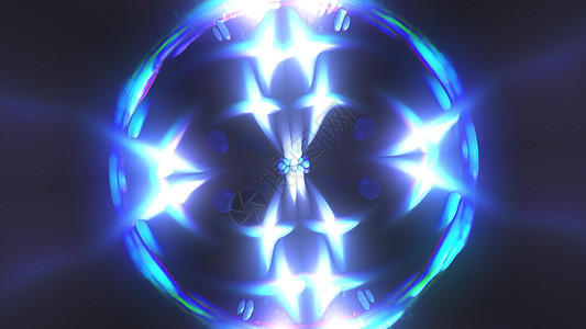 计算机生成的闪烁蓝光 3d 渲染的分形蓝色万花筒背景激光光灯电脑投影创造力技术灯光展示灯泡闪电图片