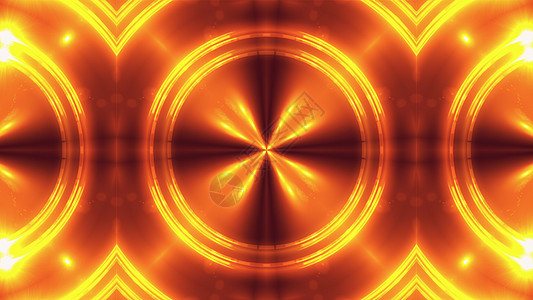 橙色分形灯的 3d 渲染 发光效果 闪烁圈子计算机生成的抽象背景旋转车轮戒指辐射展示框架踪迹橙子运动条纹图片