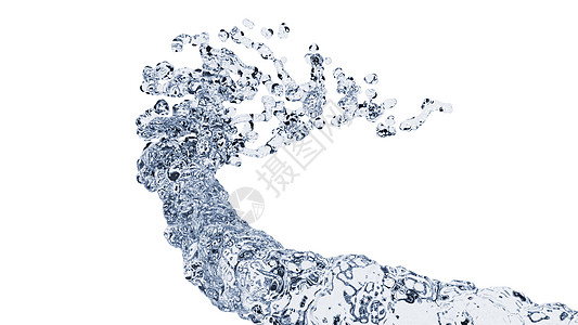 滴下纯净透明的水流 3d 渲染计算机生成的背景活力流动液体溪流蓝色环境飞溅宏观气泡运动图片