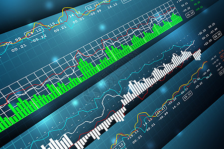 股票市场数据分析图表人士收益监视器数学展示投资贸易价格商业图片