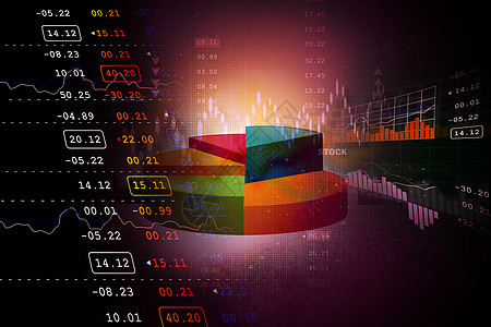 带饼炭的股市图统计企业插图投资酒吧进步兴趣商业银行业馅饼图片