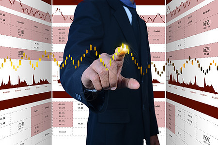 股票市场图表分析报告商业交换生长顾问投资平衡财富金融监控背景图片