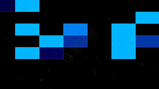 具有许多小粒子的电影矩形抽象背景3d 渲染技术背景图片