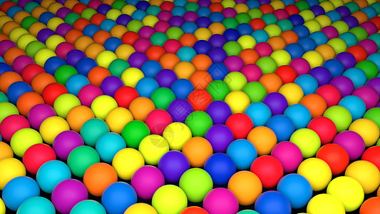 许多行的抽象彩色球体等距背景现代计算机生成的 3D 渲染光学阴影异色杂色等距花斑菱形创造力电脑艺术图片