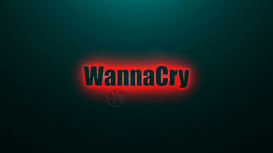 背景上带有顶灯的 WannaCry 文字字母3d 渲染背景计算机生成互联网秘密软件标签安全危险屏幕风险匿名网络图片