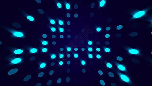 在计算机生成的夜总会背景 3d rende 上随机开关的一排闪光魅力粒子灯灯泡音乐会玻璃圆形探照灯聚光灯展示庆典光灯技术图片