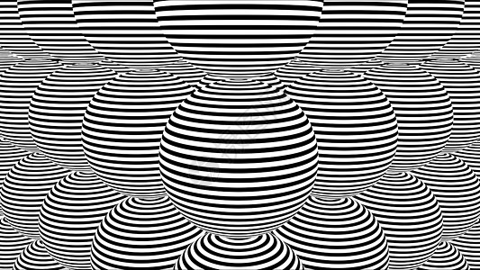 黑白条纹 计算机生成的抽象背景 3D 仁德带子运动白色波浪状海浪虚幻线条光学曲线角落图片