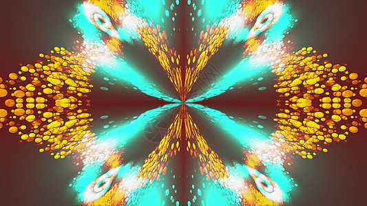 计算机从斑点和飞溅中生成美丽的抽象背景 万花筒将颜色转换为花卉图像3D 渲染光谱反射粒子柔软度装饰品波形坡度踪迹条纹中心图片