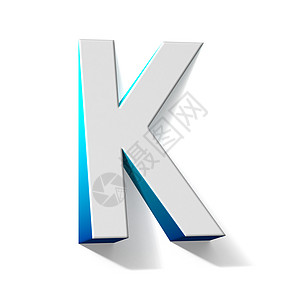 蓝色渐变字母 K 3图片