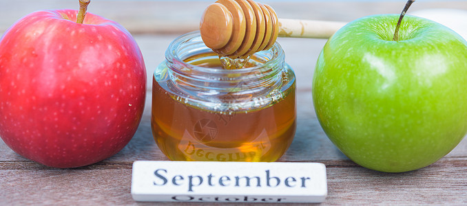 犹太节日 苹果小册子木头水果蜂蜜玻璃卡片新年宗教庆典食物图片