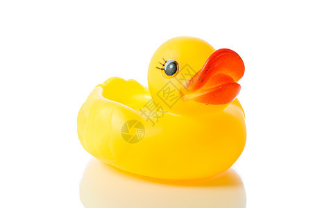 黄橡胶鸭隔离孩子鸭子游泳白色孩子们浴室幼儿园游泳池沐浴乐趣图片