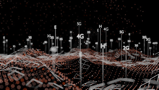 摘要三维插图代表5G 4G 3G 2G移动技术手机三角形电话边缘科学网络技术驾驶仪人工智能互联网图片