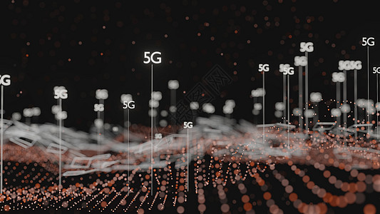 3D摘要插图代表5G移动技术房子网络安全三角形人工智能互联网科学3d手机电话图片