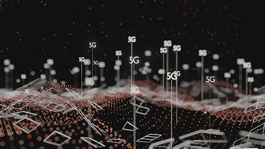 3D摘要插图代表5G移动技术手机科学互联网电话人工智能安全网络3d房子三角形图片