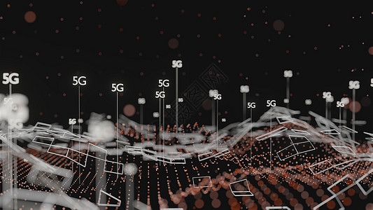 3D摘要插图代表5G移动技术电话3d三角形安全网络手机科学房子人工智能互联网图片