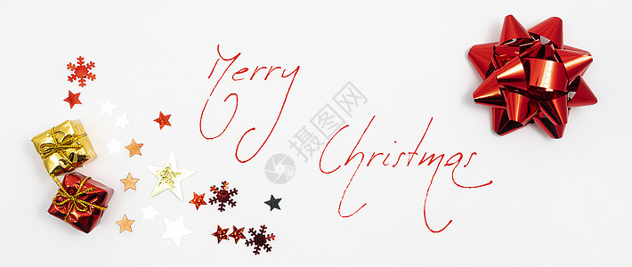 圣诞快乐贺词季节礼物星星卡片作品庆典假期丝带展示风格图片