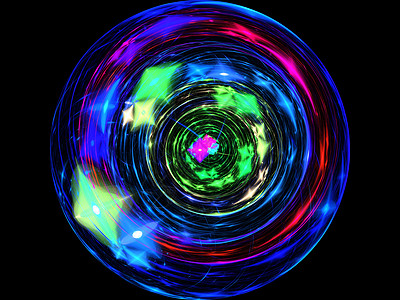 彩色烟雾彩色分形等离子球 混沌等离子能量串 烟雾 能量球放电 科学等离子研究 数字火焰 艺术设计 科幻小说 抽象插图射线晴天天空背景技术背景