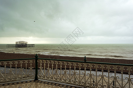 英国英格兰 Brighton西码头的远洋风景图片